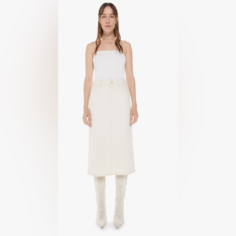 MOTHER Swooner Straight A Midi Skirt